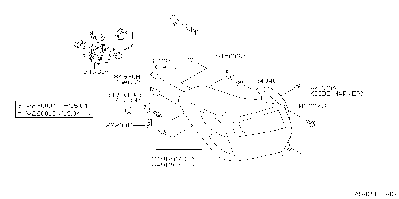 LAMP (REAR) Diagram