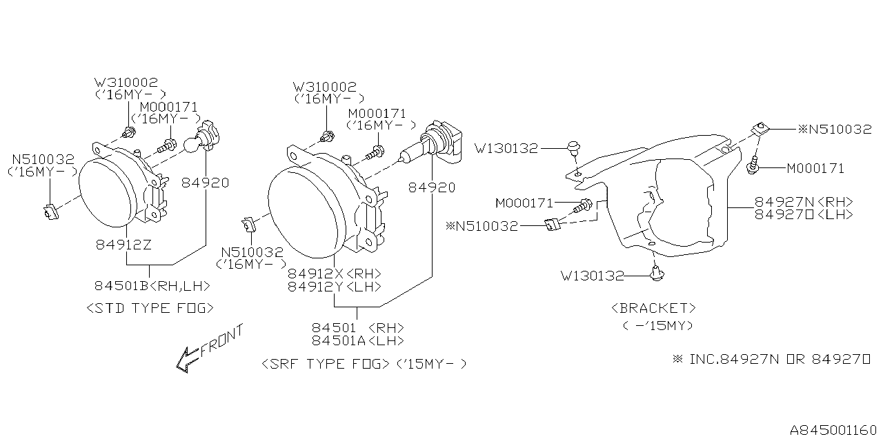 Diagram LAMP (FOG) for your Subaru Crosstrek 2.0L CVT Premium w/Eyesight