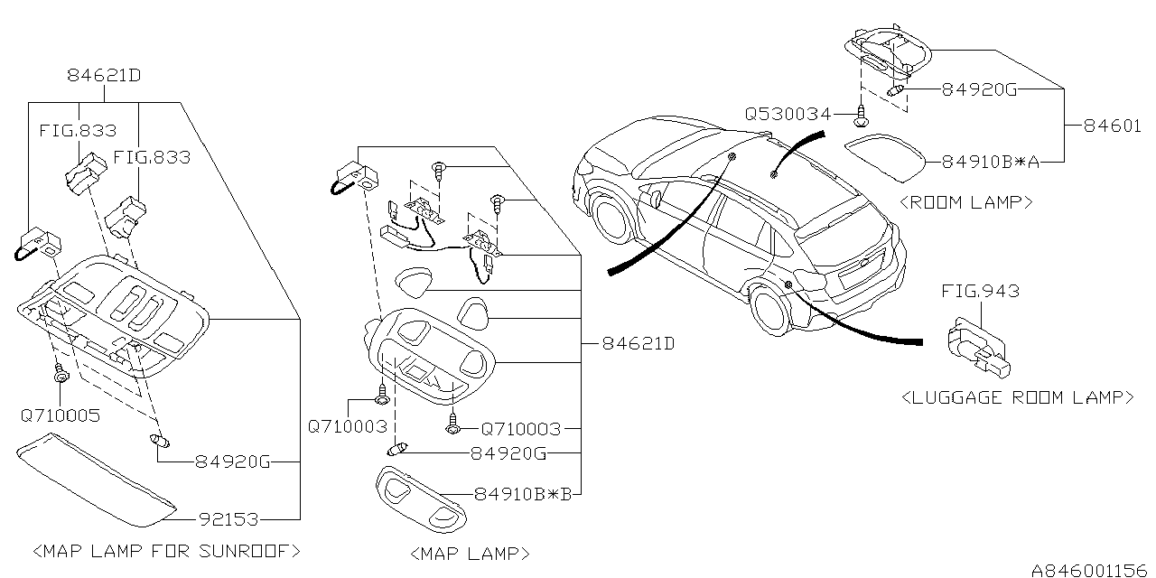 Diagram LAMP (ROOM) for your Subaru Forester  