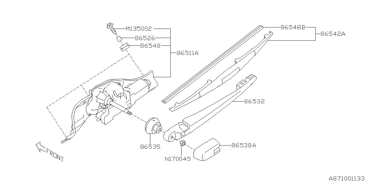 WIPER (REAR) Diagram