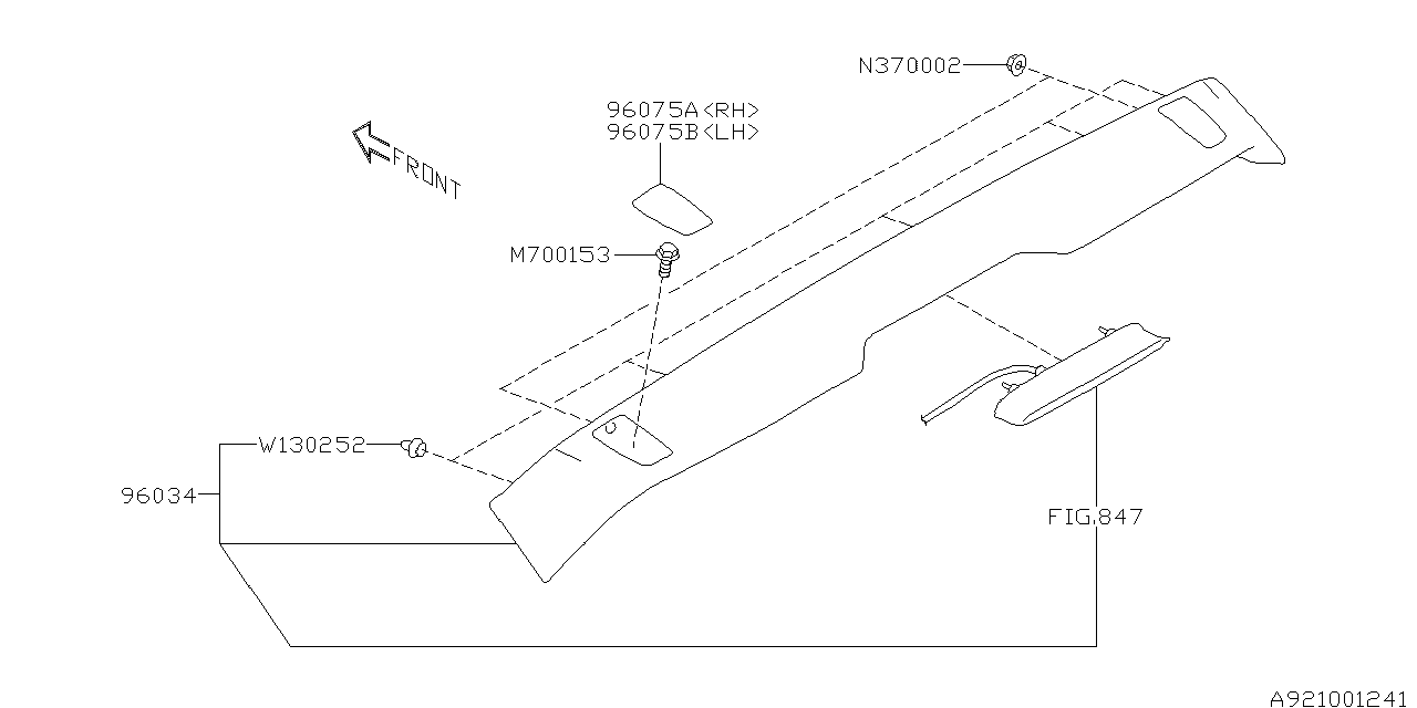 Diagram SPOILER for your 2006 Subaru Tribeca   