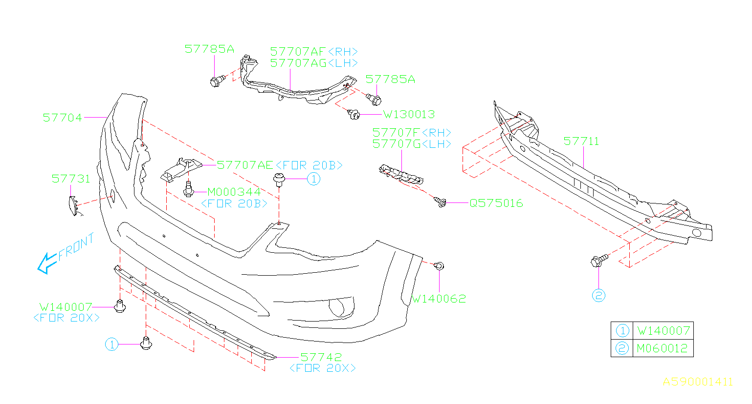 Subaru Crosstrek Radiator Support Air Deflector (Front) - 57744FJ000 ...