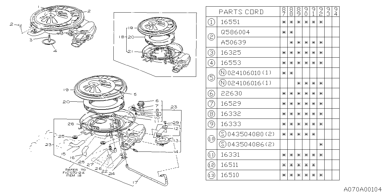 Full size assembly image of AIR CLEANER & ELEMENT (1/1)