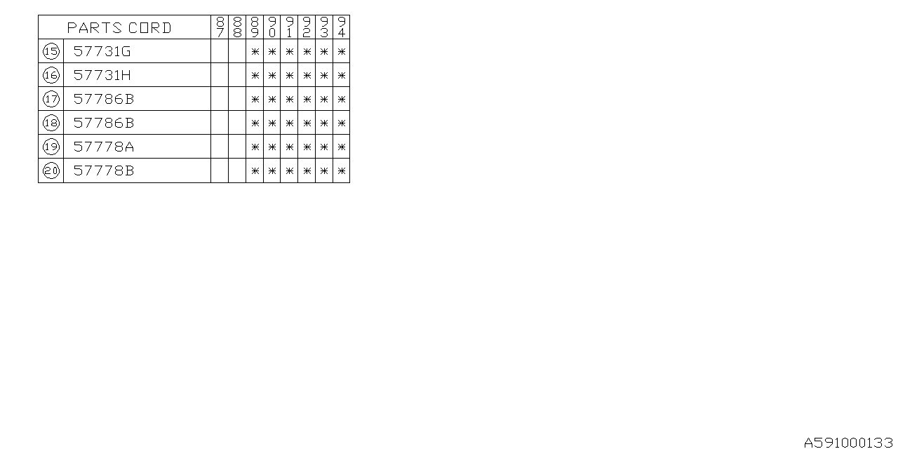 Full size assembly image of REAR BUMPER (1/1)
