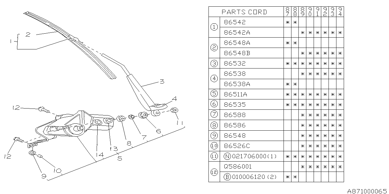 Diagram WIPER (REAR) for your 2021 Subaru STI   