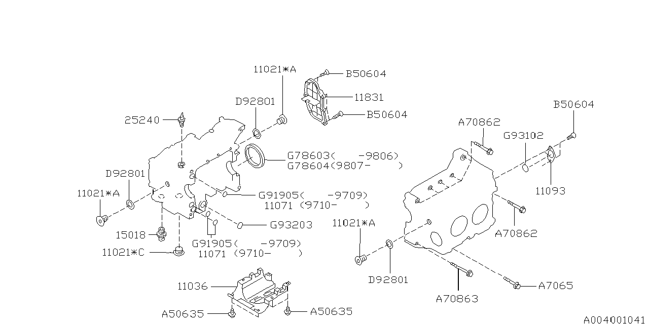 Diagram CYLINDER BLOCK for your 2002 Subaru Forester   