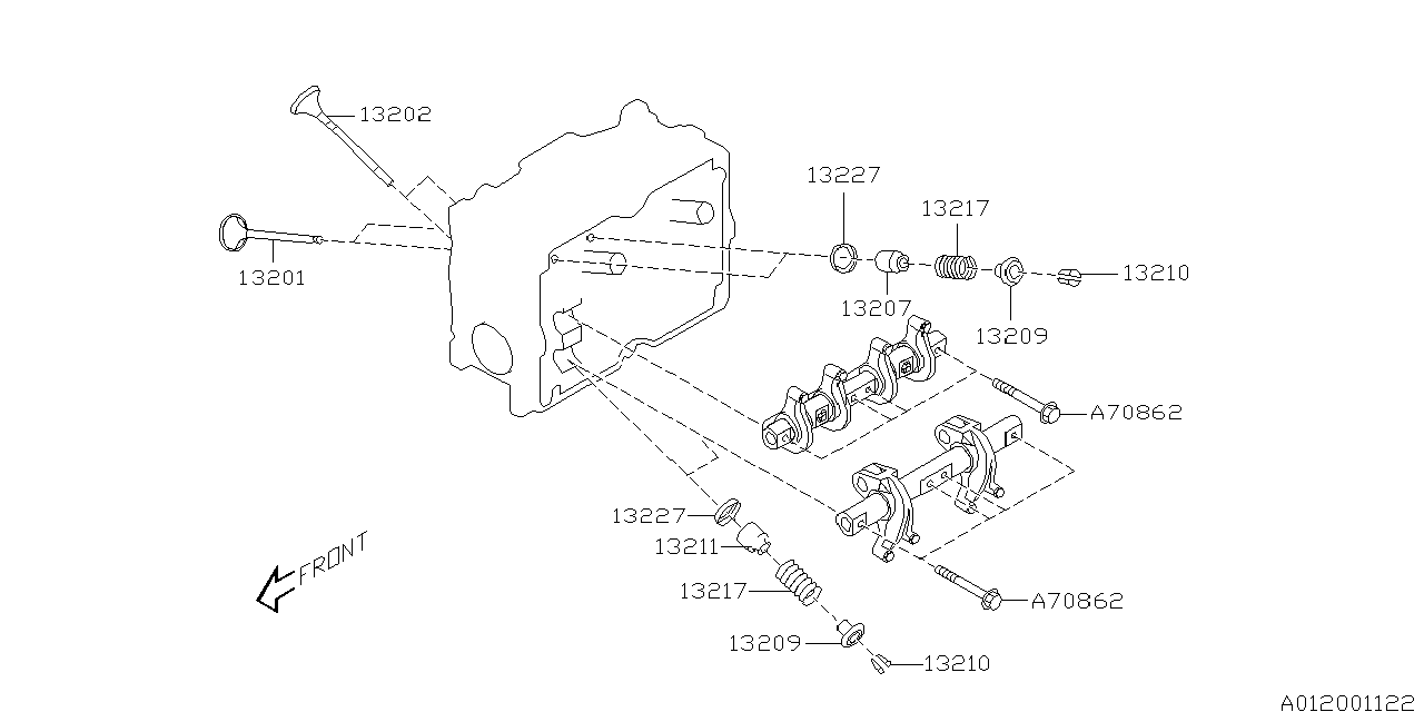 Diagram VALVE MECHANISM for your Subaru Forester  