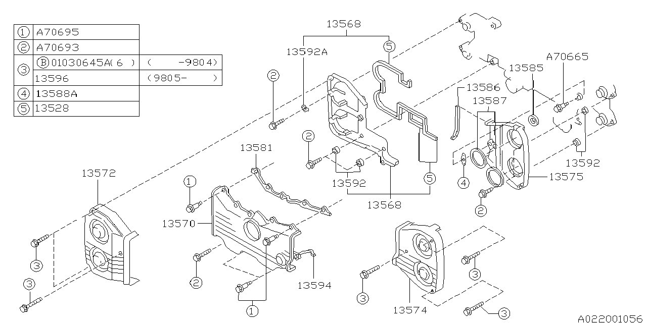 Diagram TIMING BELT COVER for your 2012 Subaru Impreza   