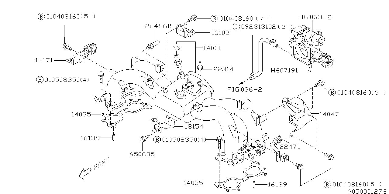 Diagram INTAKE MANIFOLD for your 2022 Subaru WRX   