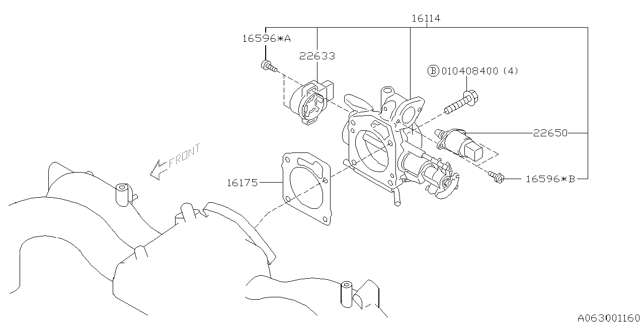 Diagram THROTTLE CHAMBER for your 2009 Subaru Impreza   