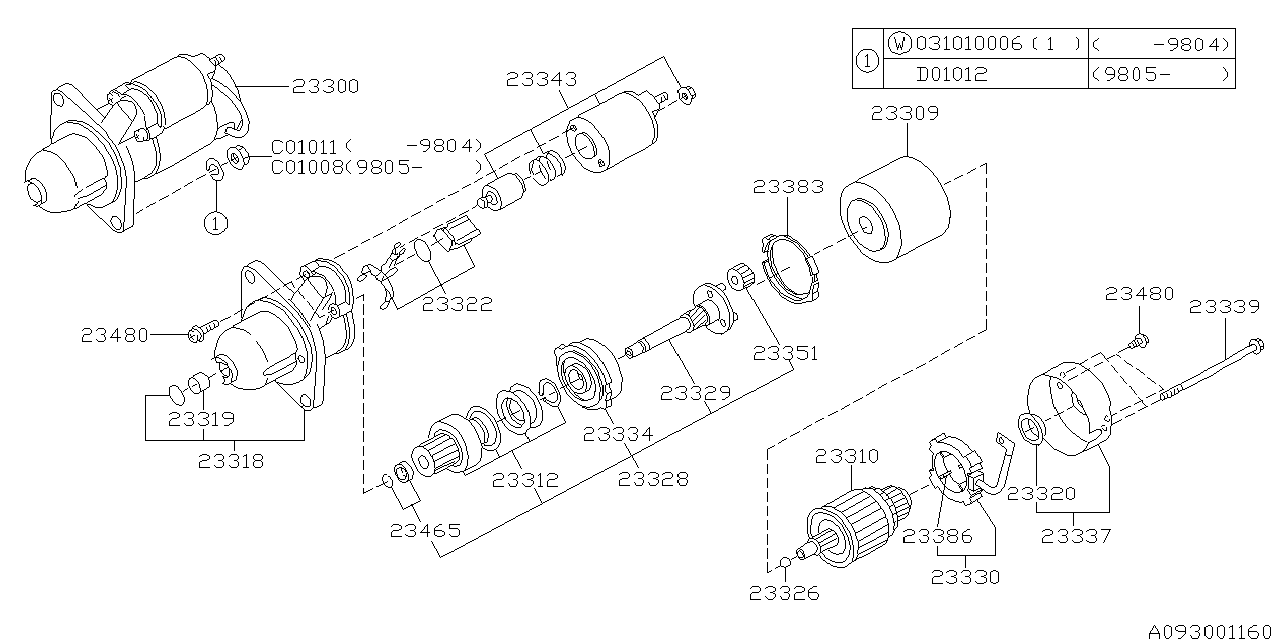 Diagram STARTER for your 2022 Subaru WRX   