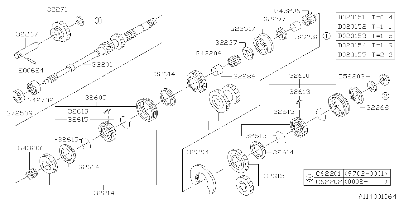 Diagram MT, MAIN SHAFT for your 2016 Subaru Impreza   