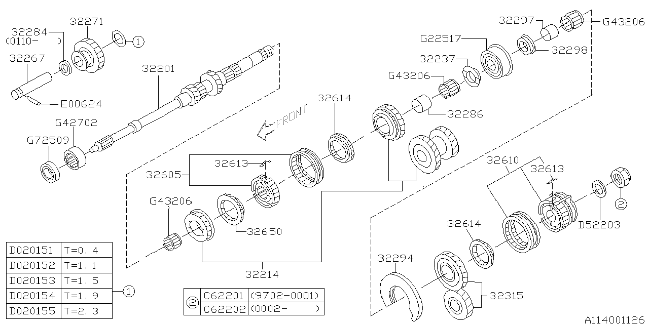 Diagram MT, MAIN SHAFT for your 2016 Subaru Impreza   