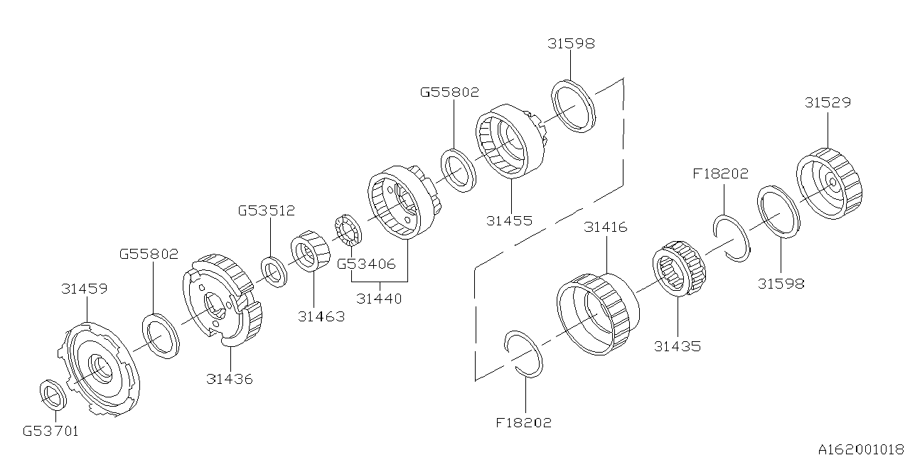 Diagram AT, PLANETARY for your 2008 Subaru WRX  SEDAN 