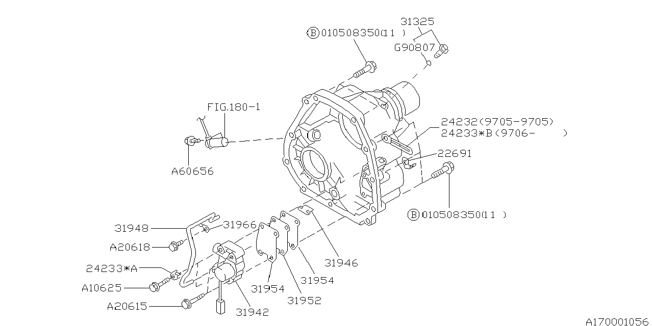 Diagram AT, TRANSFER & EXTENSION for your 2003 Subaru STI   