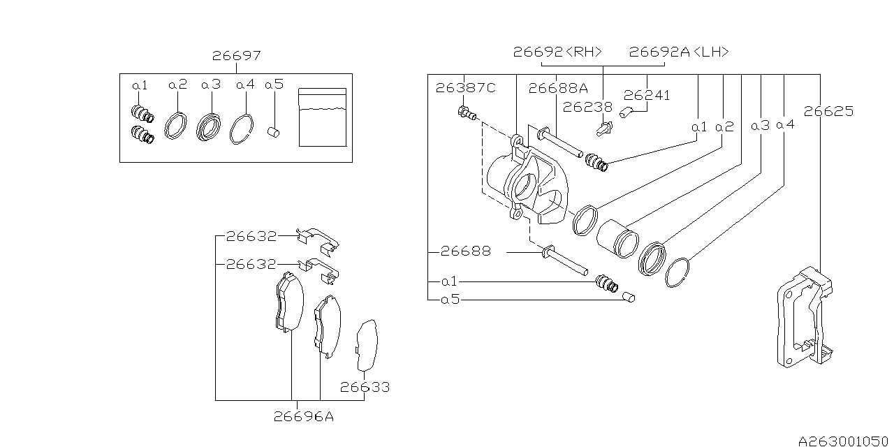 Diagram REAR BRAKE for your 2021 Subaru WRX   