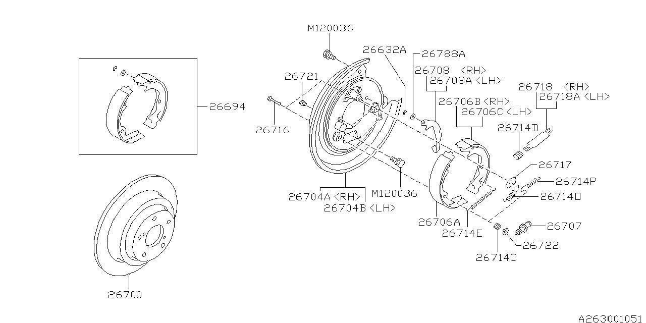 Diagram REAR BRAKE for your 2022 Subaru STI   