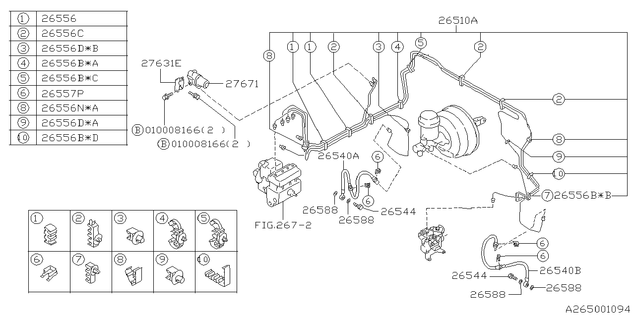 Diagram BRAKE PIPING for your Subaru