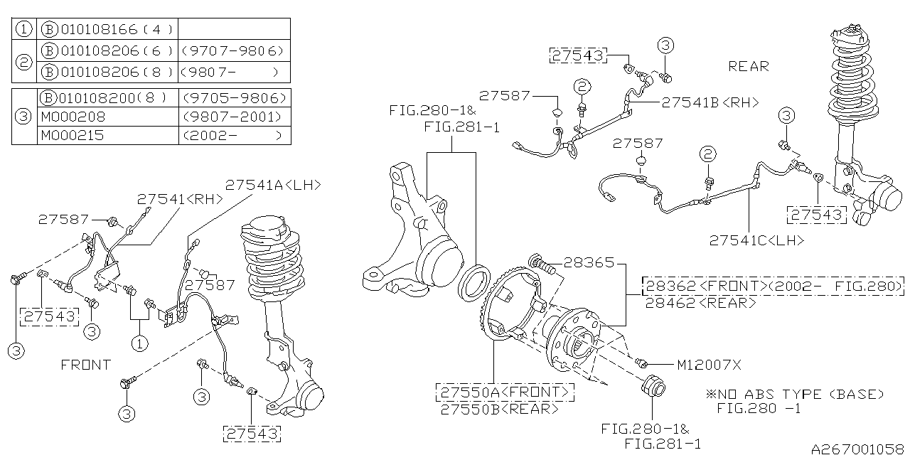 Diagram ANTILOCK BRAKE SYSTEM for your 2023 Subaru Impreza   