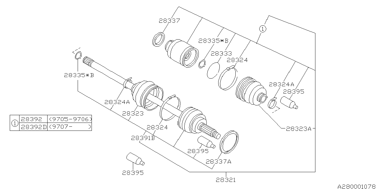 Diagram FRONT AXLE for your 2019 Subaru WRX  Base 