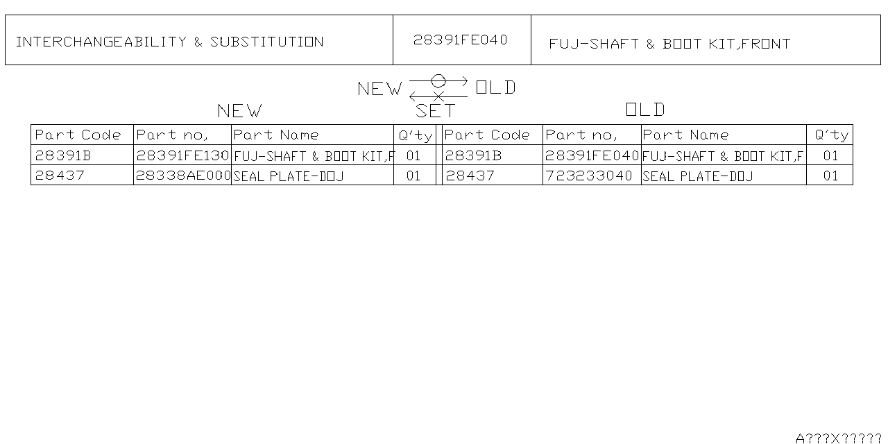 Diagram FRONT AXLE for your 2000 Subaru Forester   