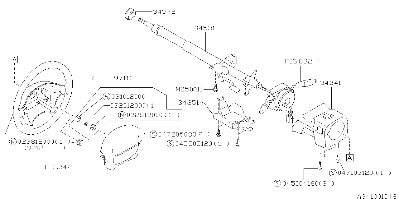 Diagram STEERING COLUMN for your 2022 Subaru BRZ   