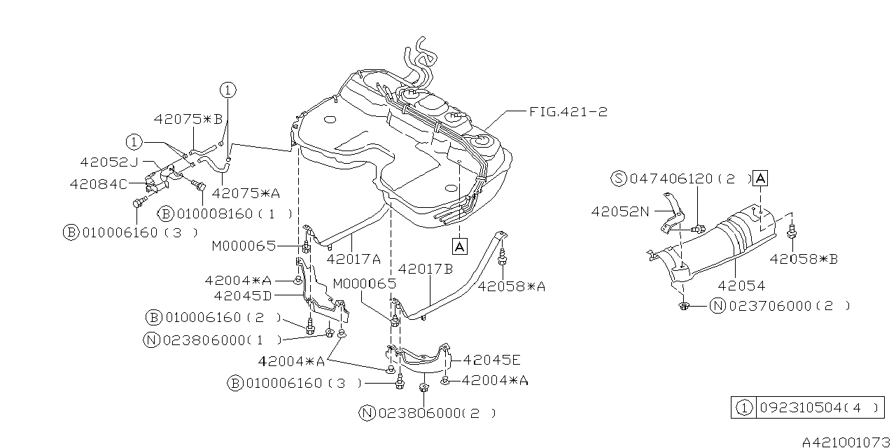 Diagram FUEL TANK for your Subaru