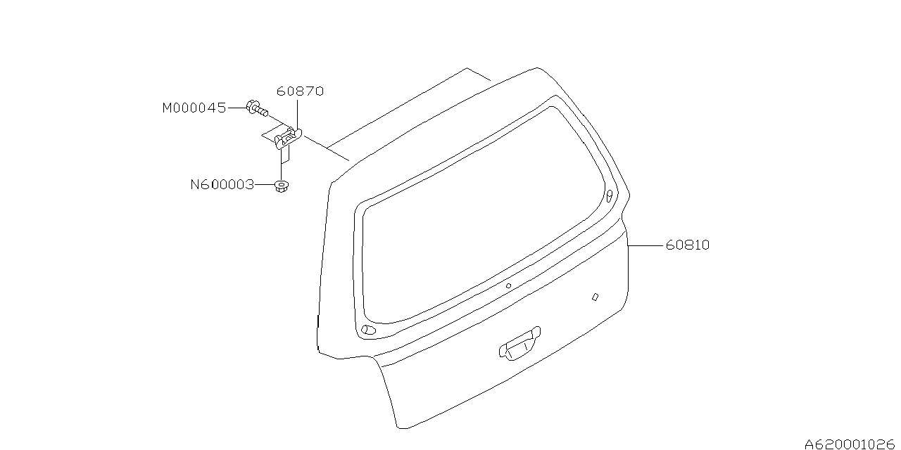 Diagram BACK DOOR PANEL for your Subaru Forester  