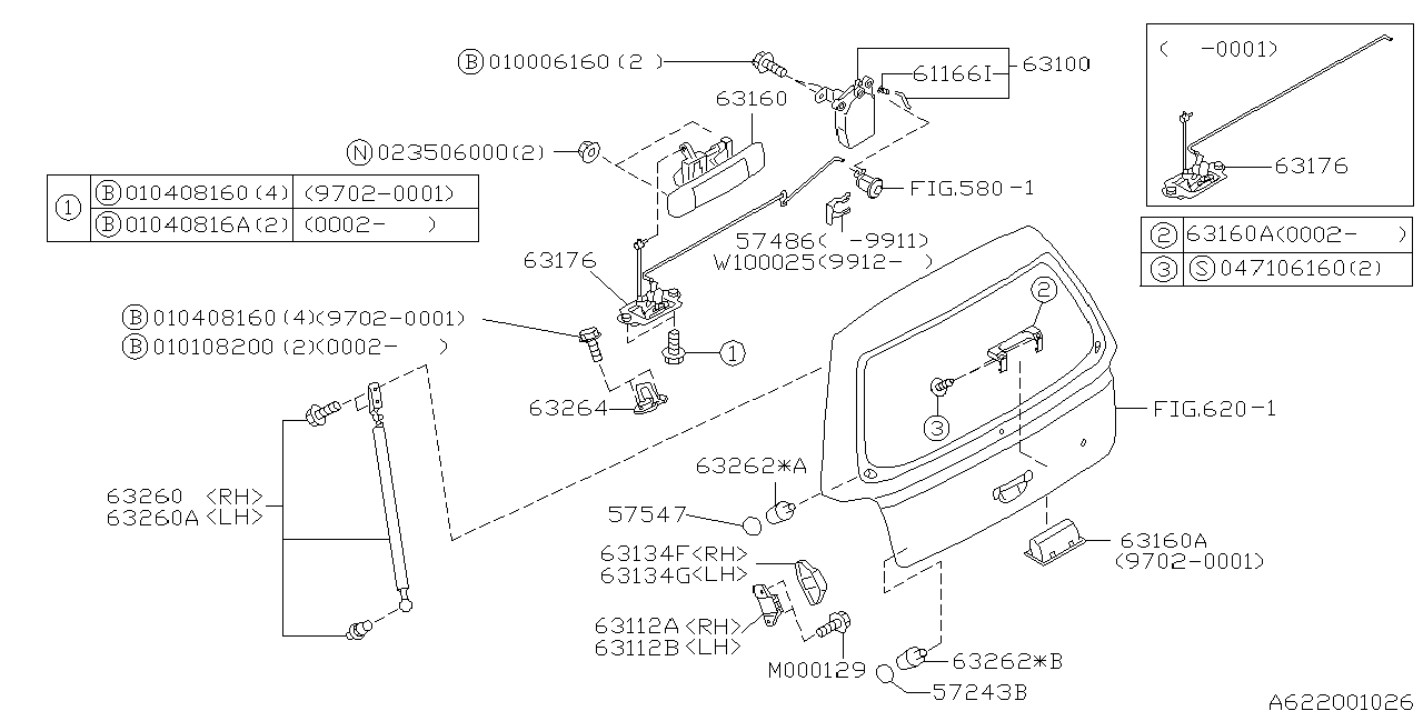 Diagram BACK DOOR PARTS for your 2023 Subaru Impreza  SPORT w/EyeSight WAGON 