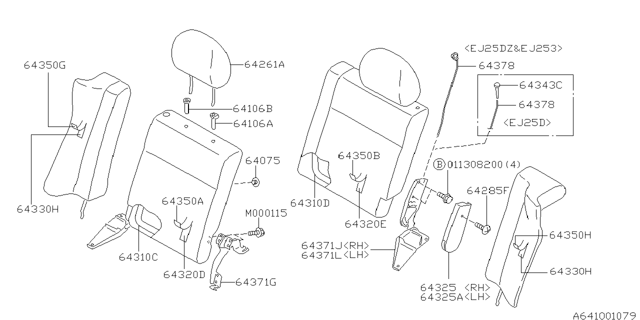 Diagram REAR SEAT for your 2017 Subaru Forester   