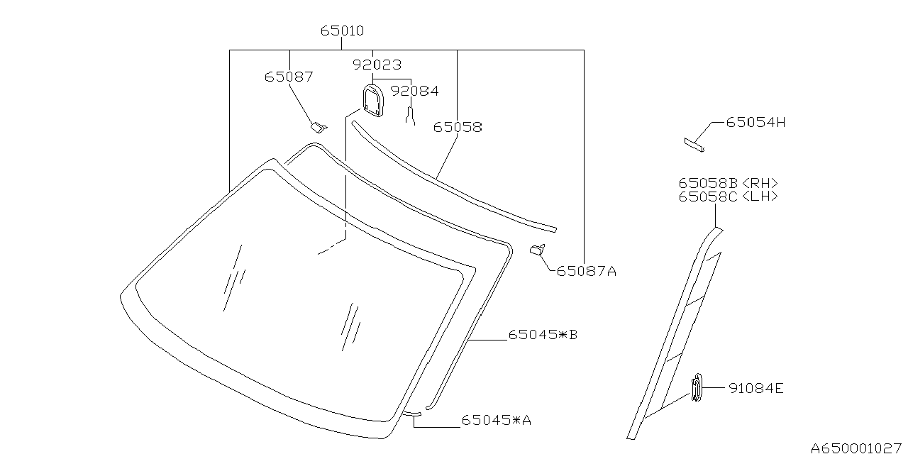 WINDSHIELD GLASS Diagram