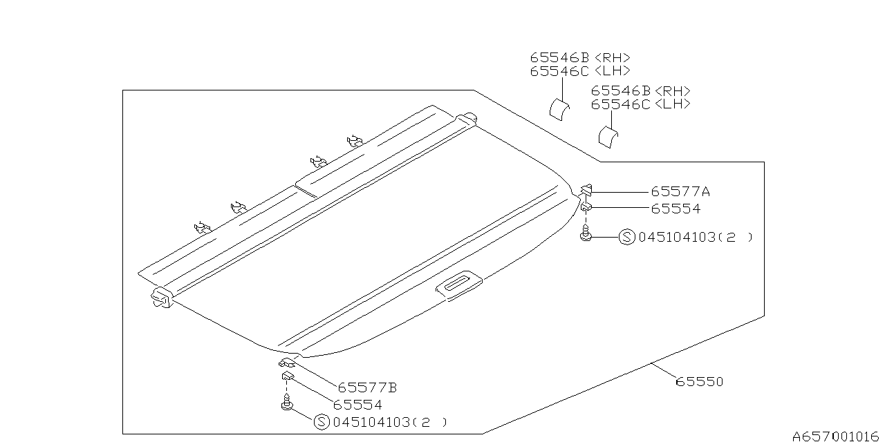 Diagram TONNEAU COVER for your 2011 Subaru Impreza   