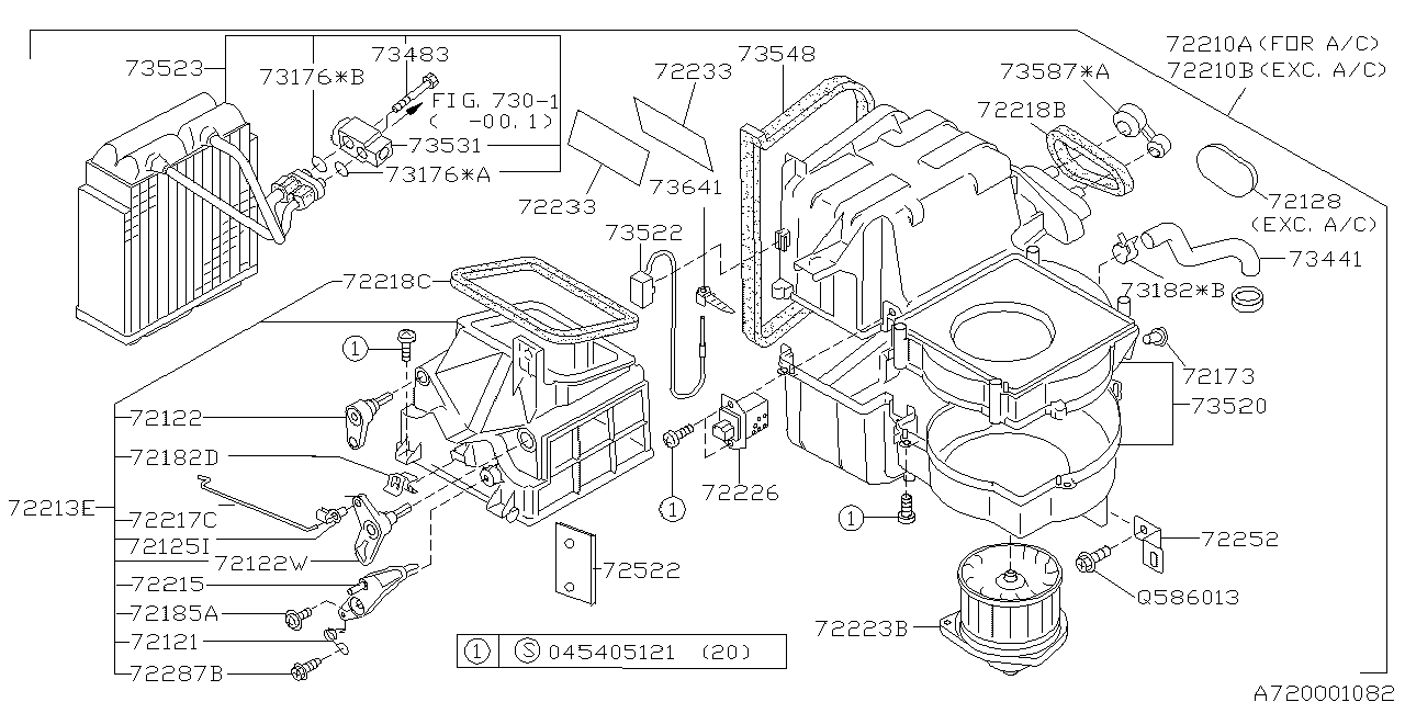 Diagram HEATER SYSTEM for your Subaru