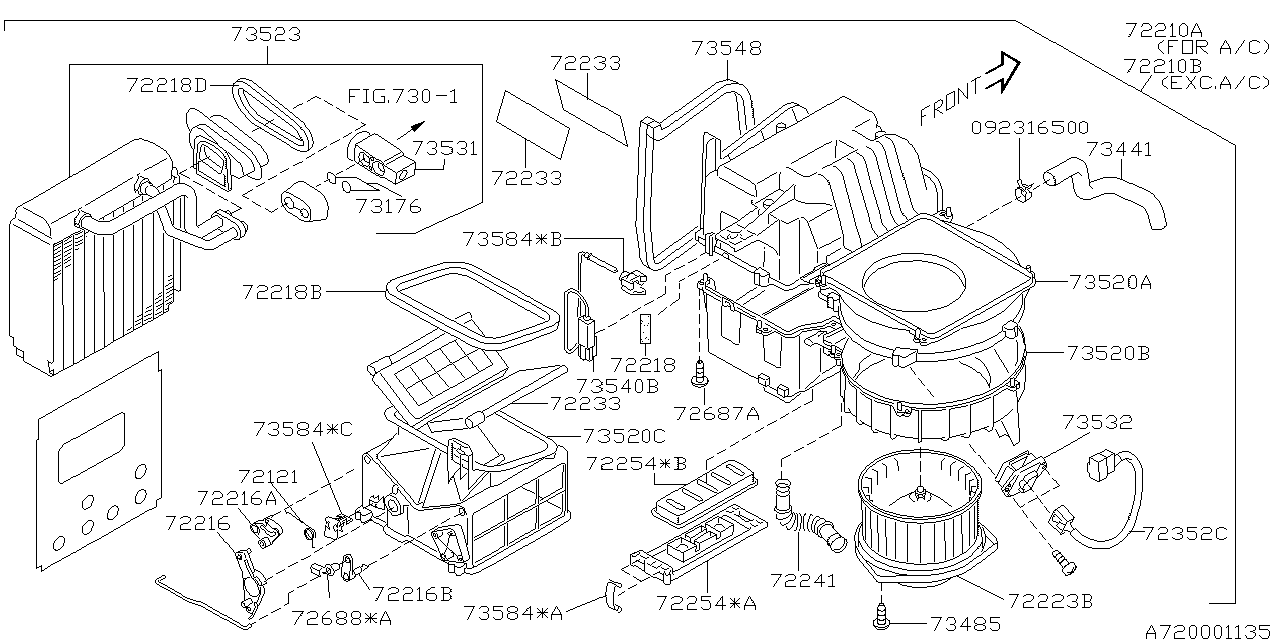 Diagram HEATER SYSTEM for your 2009 Subaru WRX   