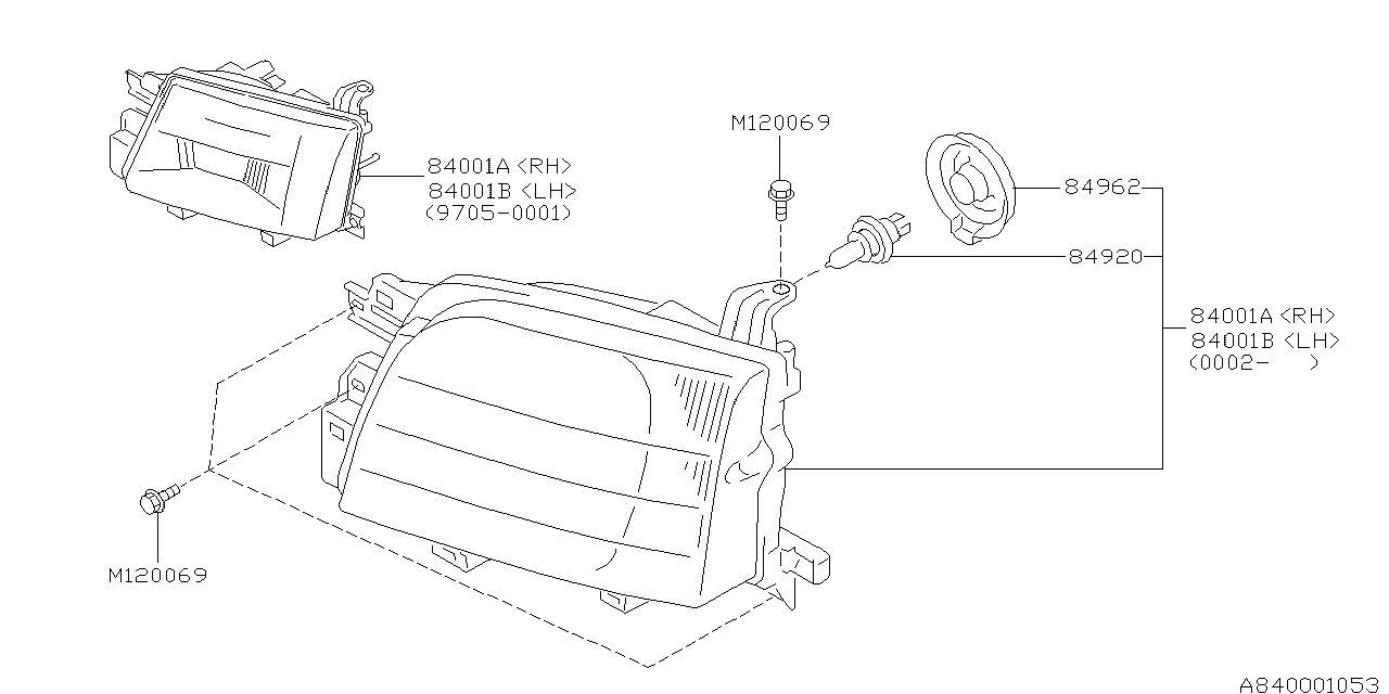 Diagram HEAD LAMP for your Subaru