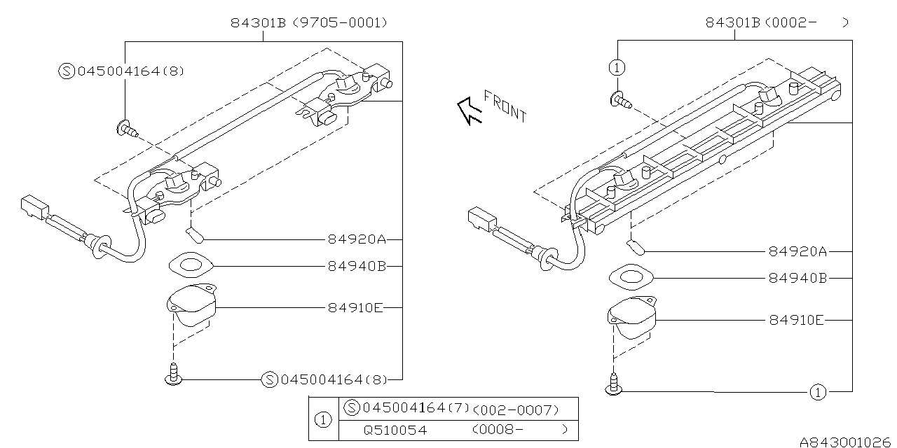 Diagram LAMP (LICENSE) for your 2002 Subaru Forester   