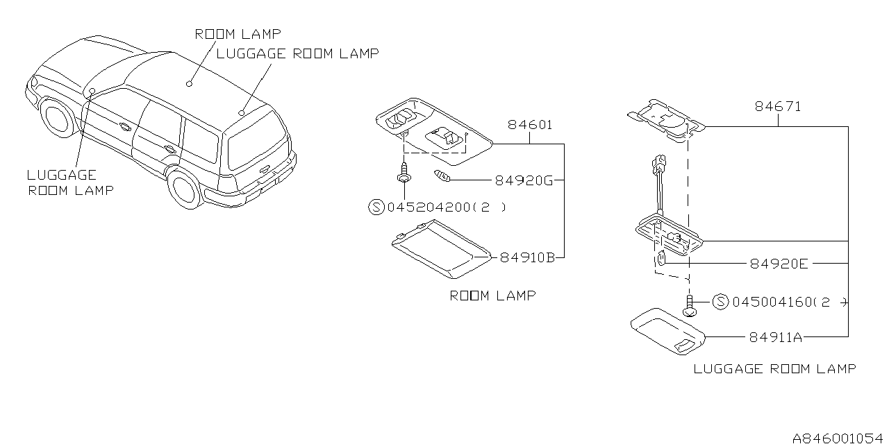 Diagram LAMP (ROOM) for your Subaru Impreza  