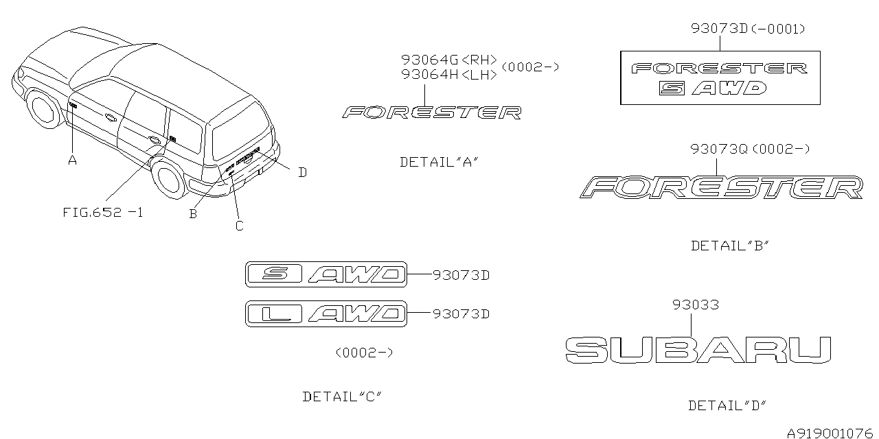 Diagram LETTER MARK for your 2023 Subaru BRZ   