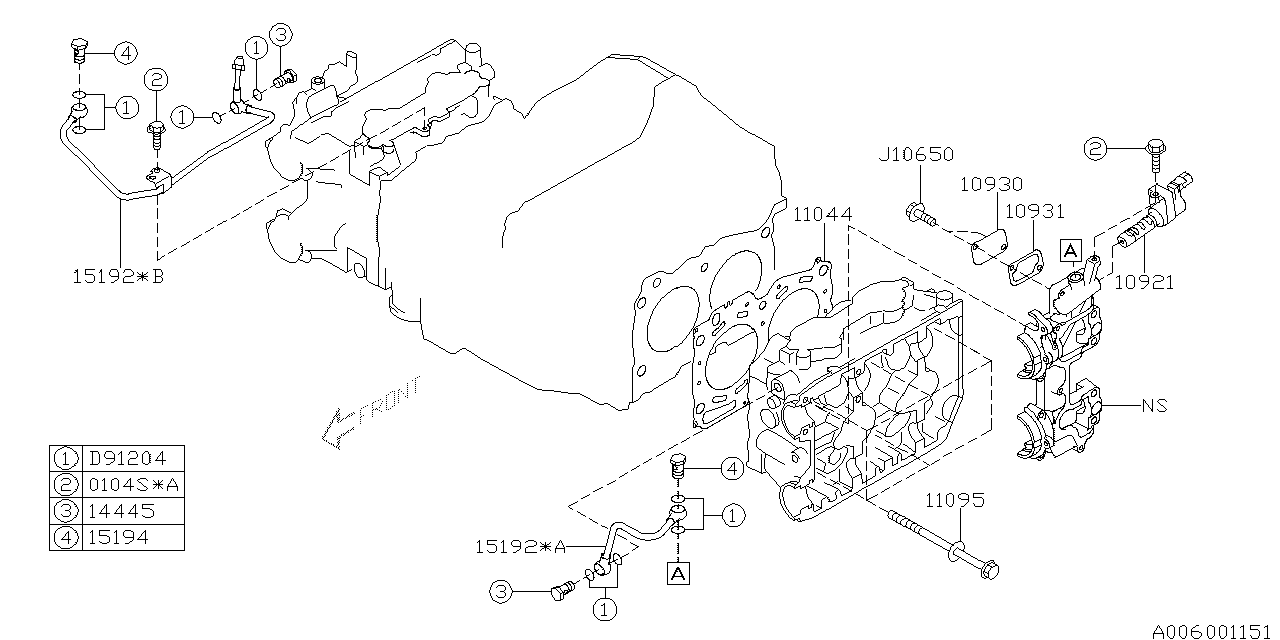 Diagram CYLINDER HEAD for your 2007 Subaru Forester  L.L.BEAN(LL) 