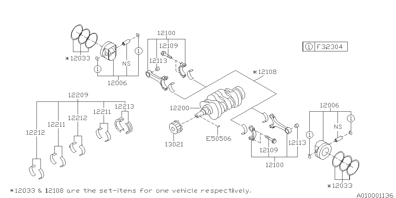 Diagram PISTON & CRANKSHAFT for your Volkswagen