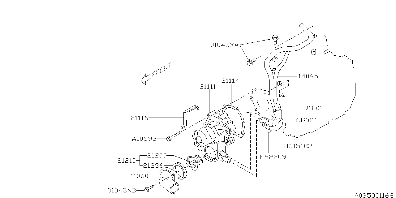 Diagram WATER PUMP for your 2016 Subaru Forester   