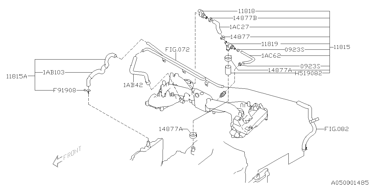 Diagram INTAKE MANIFOLD for your Subaru