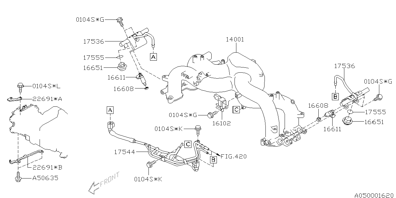 Diagram INTAKE MANIFOLD for your 2019 Subaru Impreza   