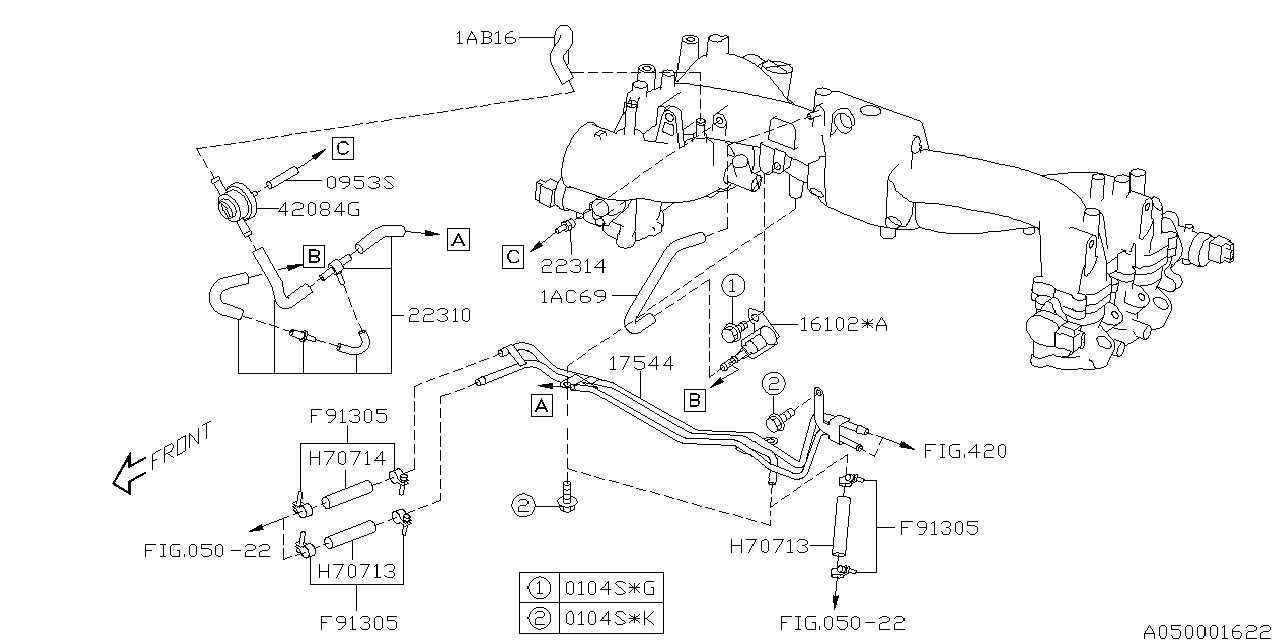 Diagram INTAKE MANIFOLD for your Subaru Impreza  GT Sedan