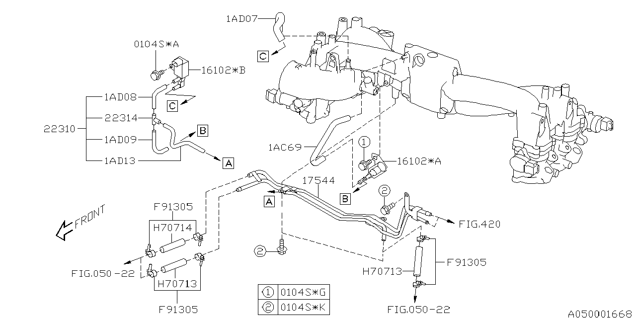 Diagram INTAKE MANIFOLD for your Subaru