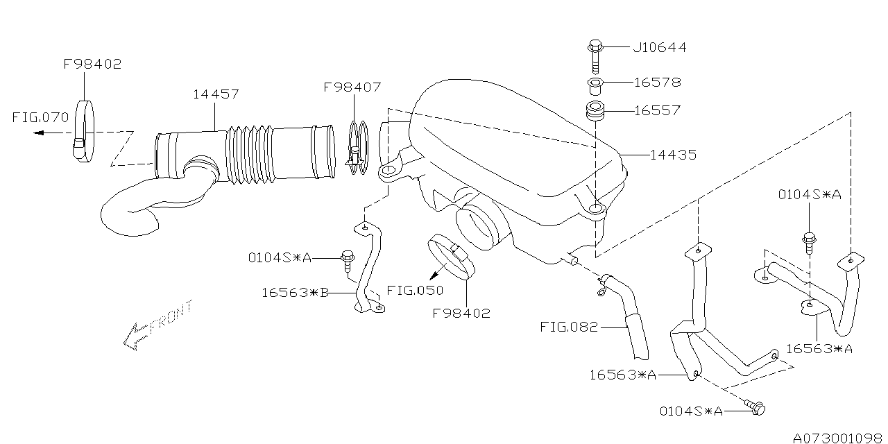 Diagram AIR DUCT for your 2006 Subaru Legacy 2.5L TURBO 5MT GT LIMITED-I(OBK:XT) WAGON 