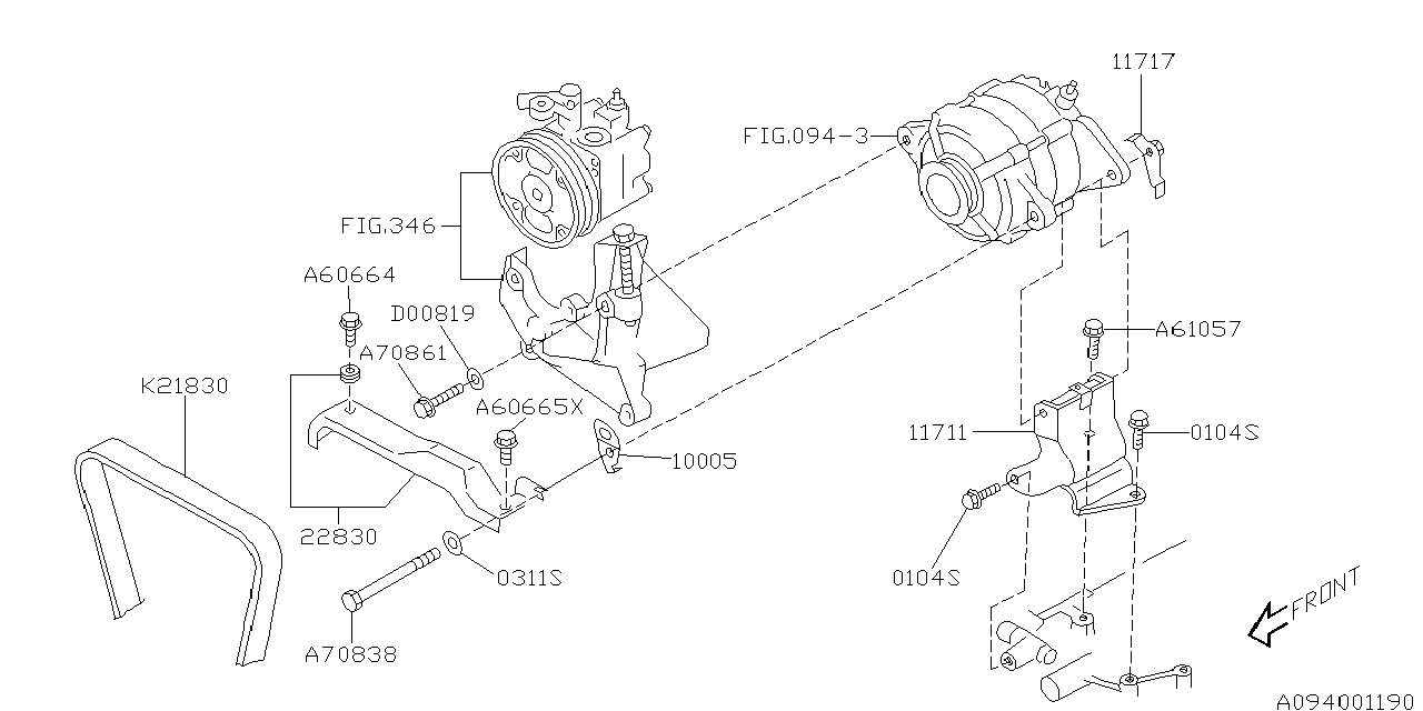 Diagram ALTERNATOR for your 2004 Subaru Forester   