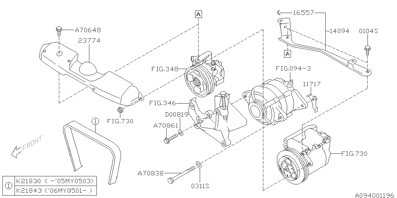 Diagram ALTERNATOR for your 2016 Subaru Crosstrek  Limited w/EyeSight 