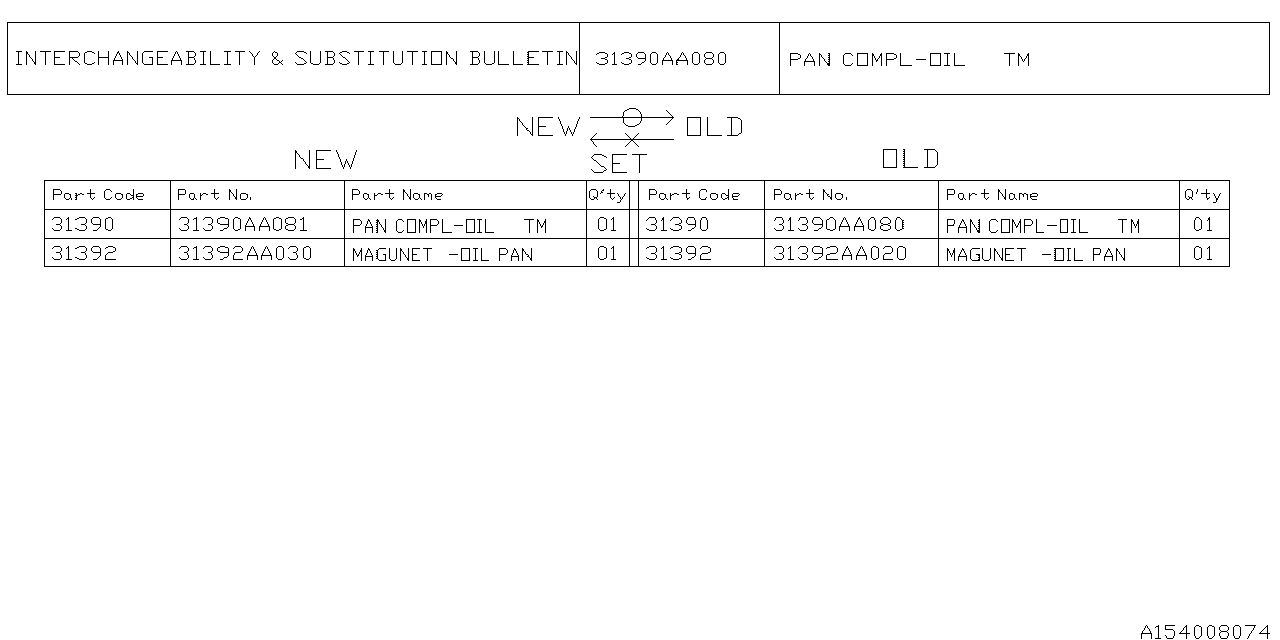 Diagram AT, TRANSMISSION CASE for your Subaru