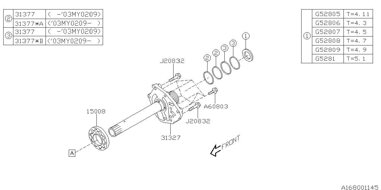 Diagram AT,OIL PUMP for your 1996 Subaru Legacy  GT Wagon 